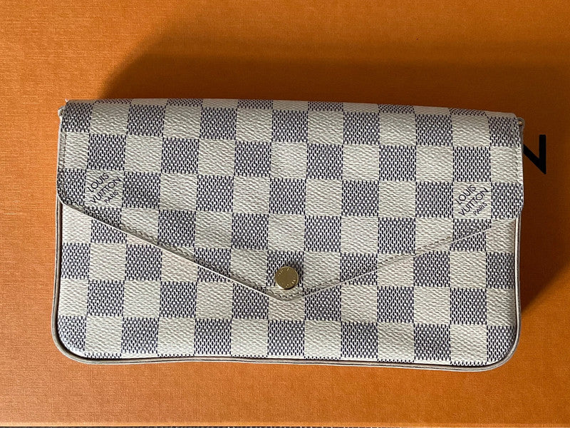 Louis Vuitton Pochette Félicie Sac Damier Azur Blanc