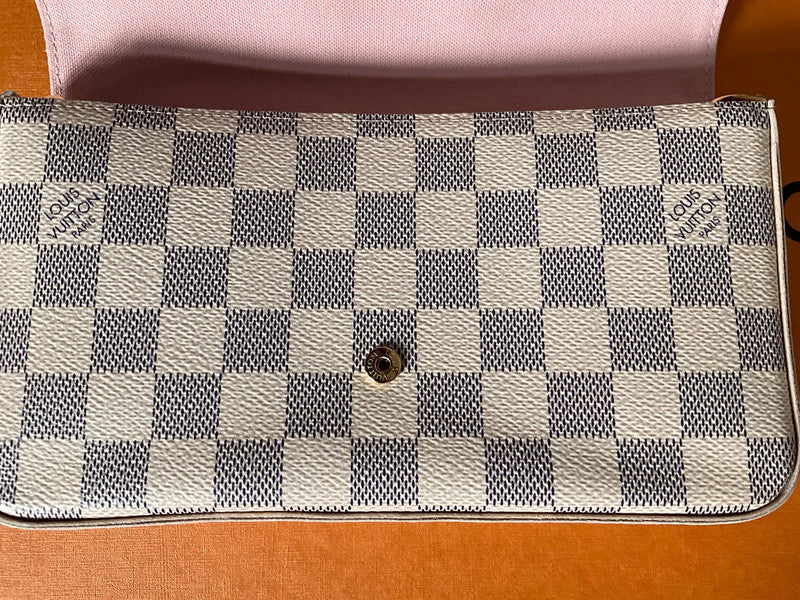 Louis Vuitton Pochette Félicie Sac Damier Azur Blanc